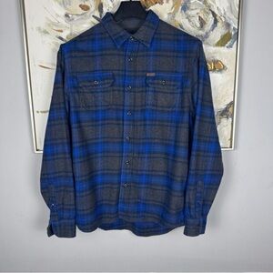 Orvis Men's Flannel Shirt - Size L - Blue & Gray Plaid